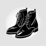 solid black shoes image